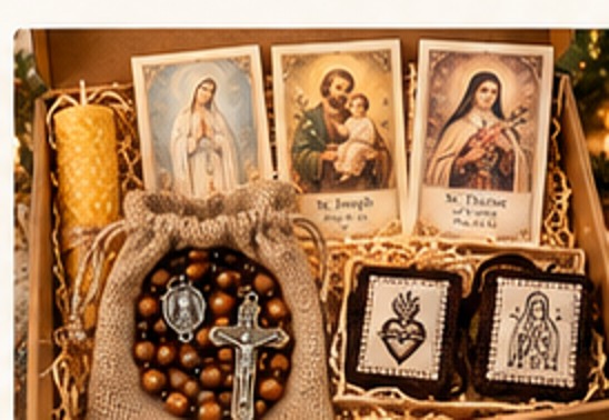 Illustrative concept of Foundations of Faith Christmas prayer gift